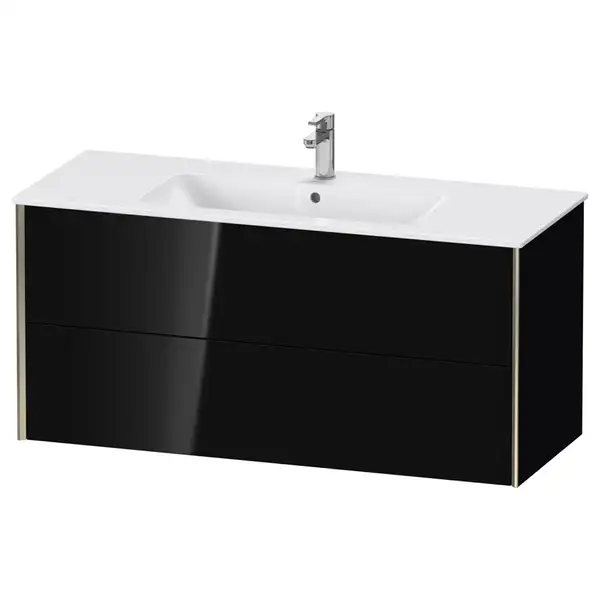 Тумба подвесная под раковину Duravit XViu 121 x 48 см, чёрный глянцевый (XV41280B140) фото 1 Aquada.com.ua