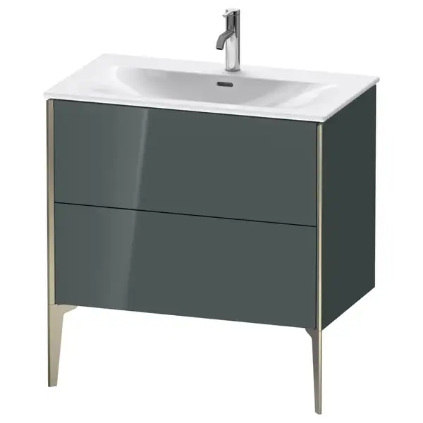 Тумба напольная под раковину Duravit XViu 81 x 48 см, доломитово-серый глянцевый (XV43020B138) фото 1 Aquada.com.ua