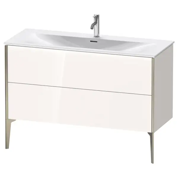 Тумба напольная под раковину Duravit XViu 121 x 48 см, белый глянцевый (XV43040B122) фото 1 Aquada.com.ua