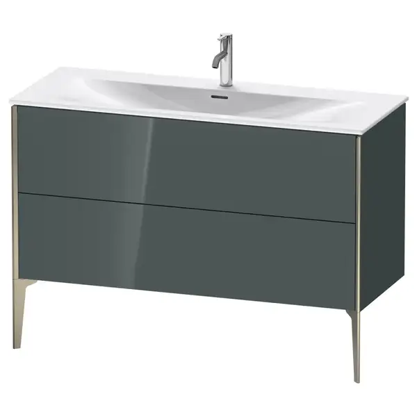 Тумба напольная под раковину Duravit XViu 121 x 48 см, доломитово-серый глянцевый лак (XV43040B138) фото 1 Aquada.com.ua