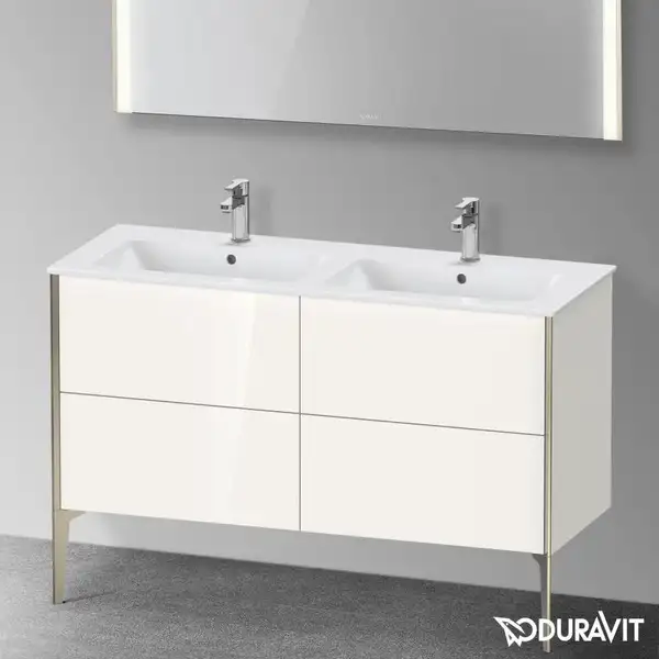 Тумба напольная под раковину Duravit XViu 128 x 48 см, белый глянцевый (XV44850B122) фото 2 Aquada.com.ua