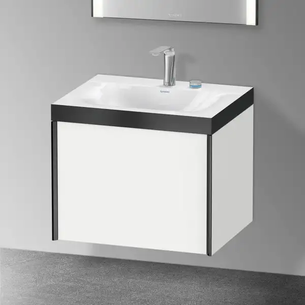 Тумба подвесная с раковиной c-bonded Duravit XViu 60 x 48 см, белый матовый (XV4609EB218P) фото 2 Aquada.com.ua