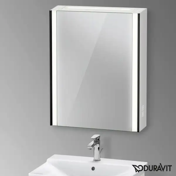Зеркальный шкафчик с LED подсветкой Duravit XViu 62 х 15,6 х h80 см, версия «icon» (XV7141LB2B2) фото 2 Aquada.com.ua