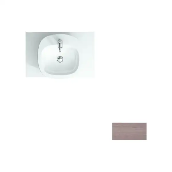 LAUFEN CASE столешница 79*8*52см, без выреза, с 2мя кронштейнами в комплекте, светлый дуб (H4051200755191) фото 2 Aquada.com.ua