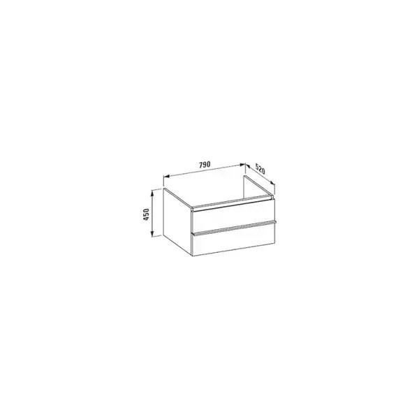 LAUFEN CASE шкафчик 79*52*32/45см, с 2мя выдвижными ящичками, с сифоном, открытый сверху и с тыла, цвет светлый дуб (H4052230755191) фото 2 Aquada.com.ua
