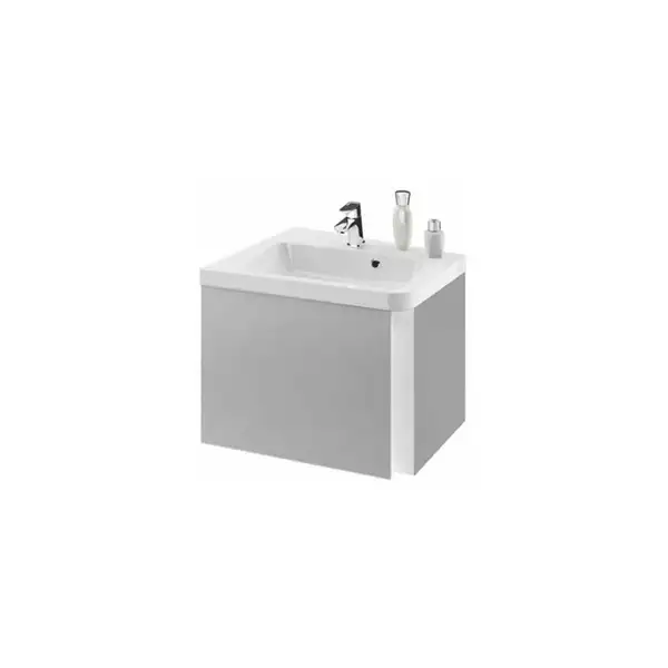 Тумба под раковину угловая Ravak 10° 550х485х450 мм L, серая (X000000740) фото 1 Aquada.com.ua