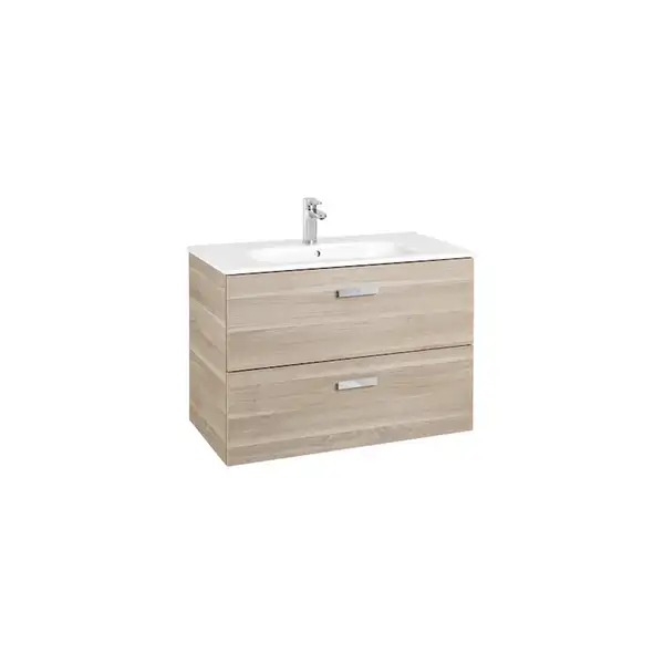 ROCA VICTORIA BASIC тумба с умывальником 80см, цвет береза (A855852422) фото 1 Aquada.com.ua
