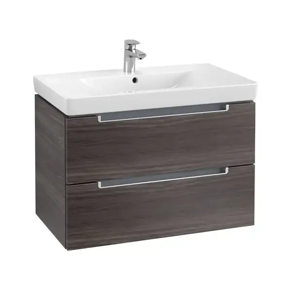 VILLEROY & BOCH Тумба под раковину Villeroy&Boch Subway 2.0 цвет Oak Graphite (A69600FQ) фото 1 Aquada.com.ua