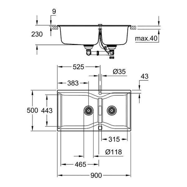 Кухонная мойка Grohe Sink K700 31658AP0