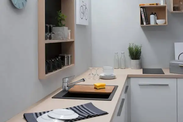 Встраиваемая кухонная мойка Hansgrohe S51 S510-F450 (цвет - чёрный графит) 450 (43312170) фото 4 Aquada.com.ua