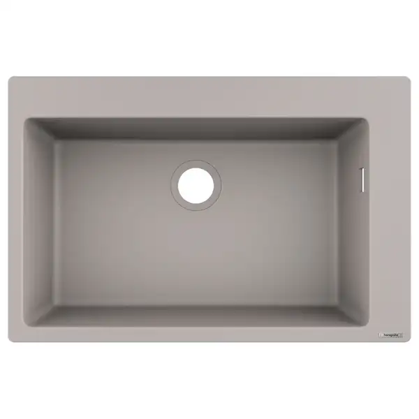 Встраиваемая кухонная мойка Hansgrohe S51 S510-F660 (цвет - серый бетон) 660 (43313380) фото 1 Aquada.com.ua