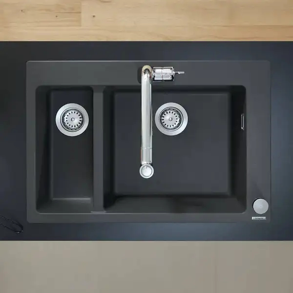 Hansgrohe S51 S510-F635 Кухонна мийка, графітово-чорна (43315170)