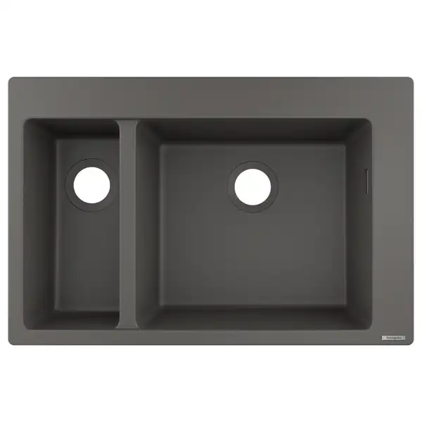 Встраиваемая кухонная мойка Hansgrohe S51 S510-F635 (цвет - серый камень) 180/450 (43315290) фото 1 Aquada.com.ua