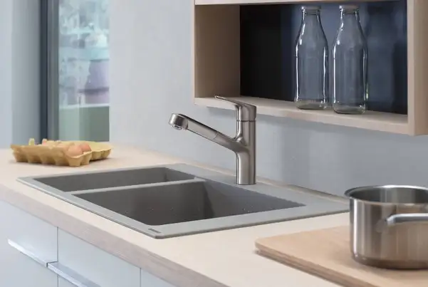 Встраиваемая кухонная мойка Hansgrohe S51 S510-F635 (цвет - серый камень) 180/450 (43315290) фото 4 Aquada.com.ua