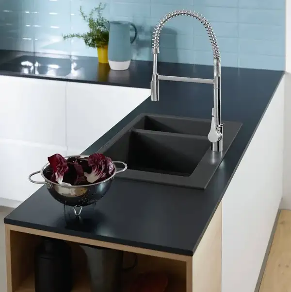Hansgrohe S510-F635 Мийка кухонна, 2 чаші, Stonegrey (43315290)