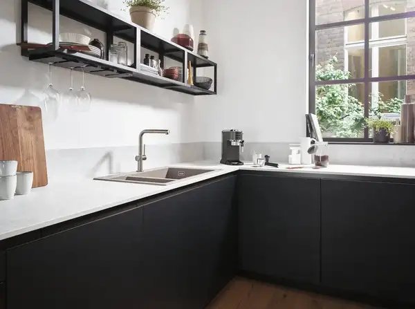 Встраиваемая кухонная мойка Hansgrohe S51 S510-F635 (цвет - серый бетон) 180/450 (43315380) фото 2 Aquada.com.ua