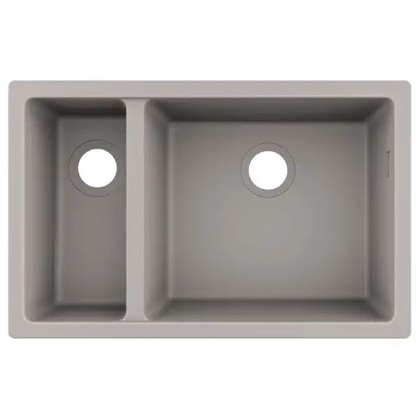 Встраиваемая кухонная мойка Hansgrohe S51 S510-U635 (цвет - серый бетон) 180/450 (43433380) фото 1 Aquada.com.ua