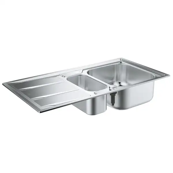 GROHE Мийка для кухні 970 x 500 мм з ексцентриком, 2 чаши, матова (31567SD0)