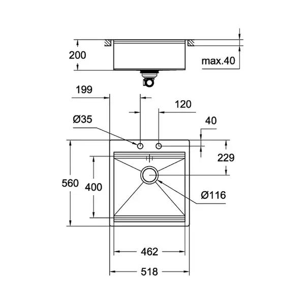 Grohe K800 Кухонна мийка, нержавіюча сталь (31583SD0)