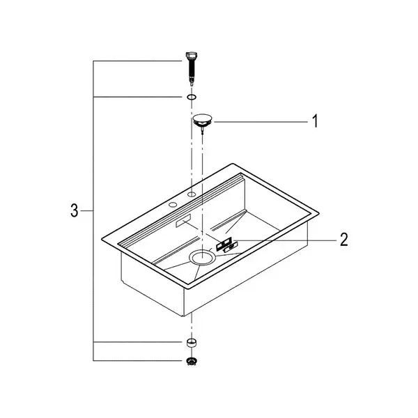 Мийка кухонна Grohe EX Sink K800 подвійна (90 cm) (31584SD0)