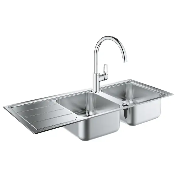 Набор Grohe мойка кухонная K500 31588SD0 + смеситель BauLoop 31368001 (31588SD031368001)