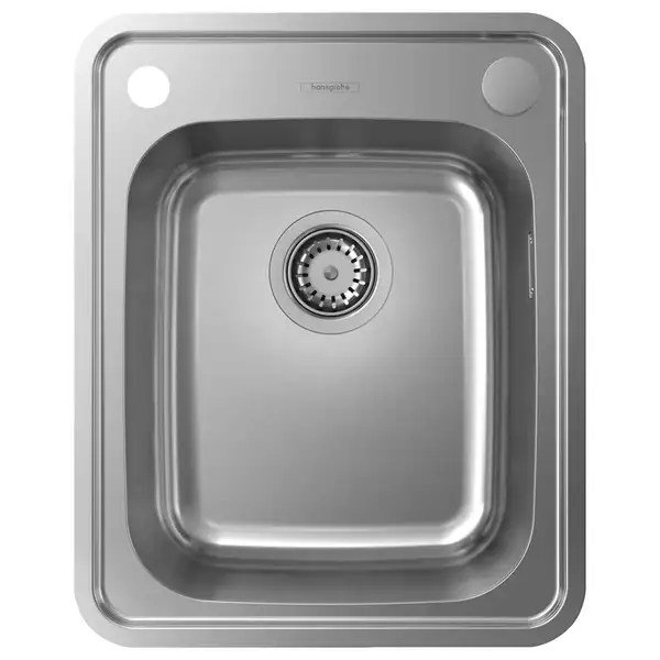 Встраиваемая кухонная мойка Hansgrohe S41 S412-F340 (цвет - нержавеющая сталь) 340/400 (43334800) фото 1 Aquada.com.ua
