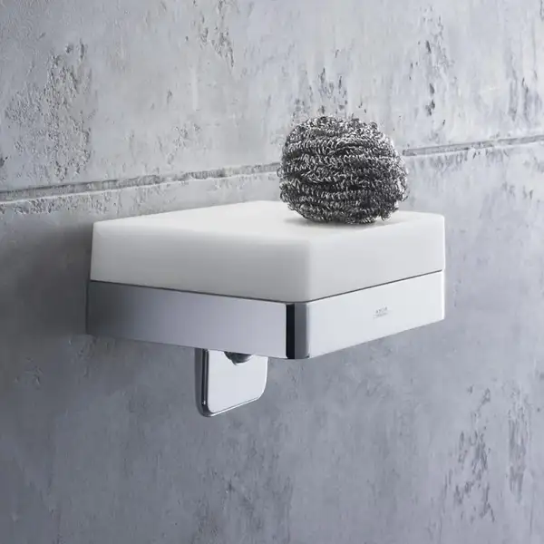 Мыльница Axor Universal Accessories, хром/стекло матовое (42819000) фото 2 Aquada.com.ua