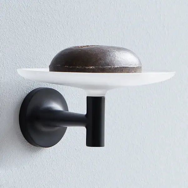 Мыльница подвесная Duravit Starck T, чёрный матовый/матовое стекло (0099334600) фото 2 Aquada.com.ua