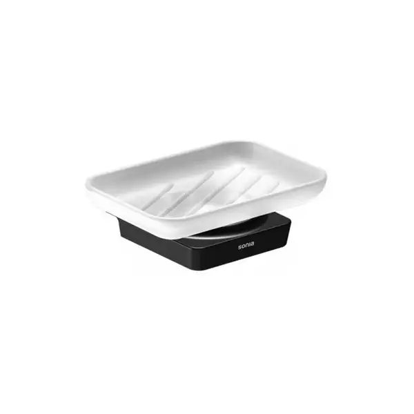 Мыльница подвесная Sonia S6 Black, чёрный матовый (166459) фото 1 Aquada.com.ua