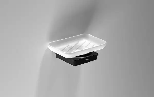 Мыльница подвесная Sonia S6 Black, чёрный матовый (166459) фото 2 Aquada.com.ua