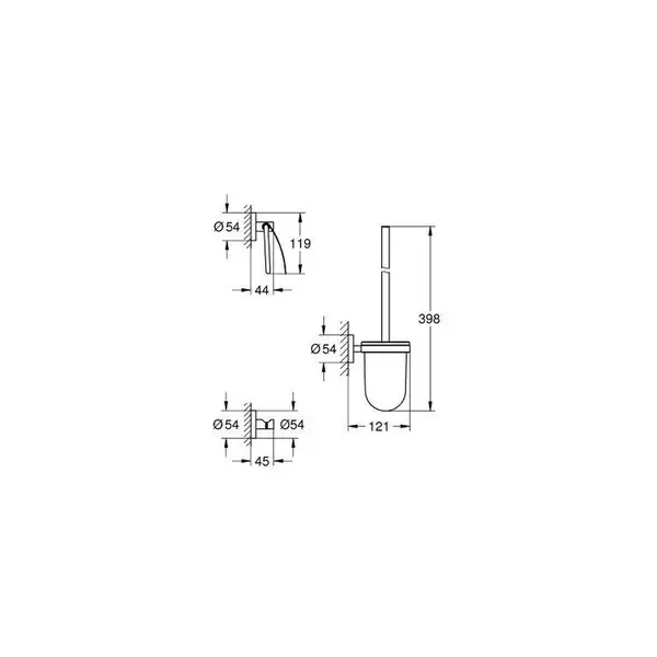 Набір аксесуарів 3 в 1 Grohe Essentials New (40407001)
