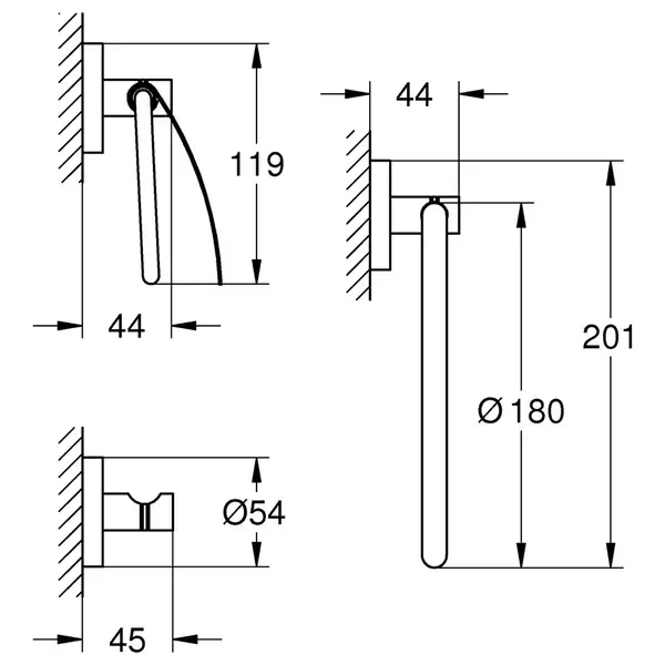Набір аксесуарів 3 в 1 Grohe Essentials New (40775001)