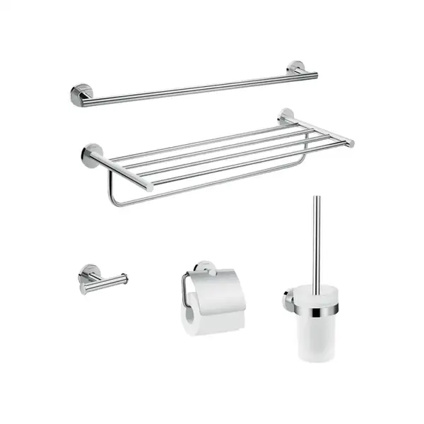 HANSGROHE Набор аксессуаров для ванной комнаты 5в1, хром Logis Universal (41728000) фото 1 Aquada.com.ua