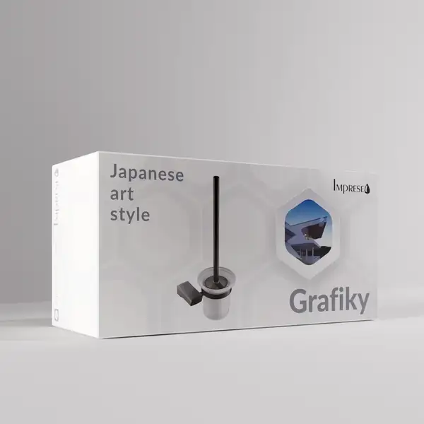 Набор аксессуаров 6-в-1 Imprese Grafiky (цвет - black nickel/стекло матовое) (GRAFIKY) фото 15 Aquada.com.ua