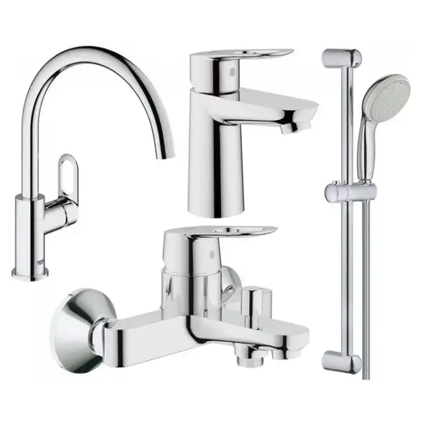 Набор смесителей для ванны 4-в-1 Grohe Bau Loop М (цвет - хром) (123225K)