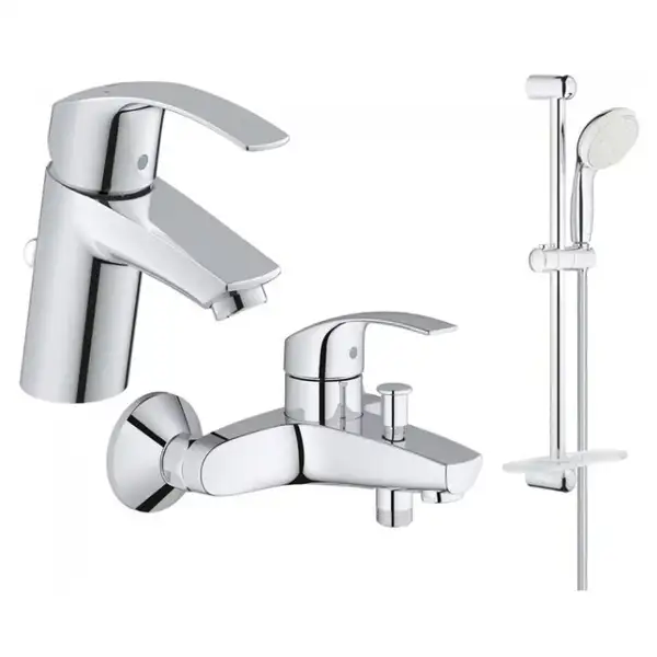 Grohe Eurosmart Комплект смесителей для ванны, хром (123238S)