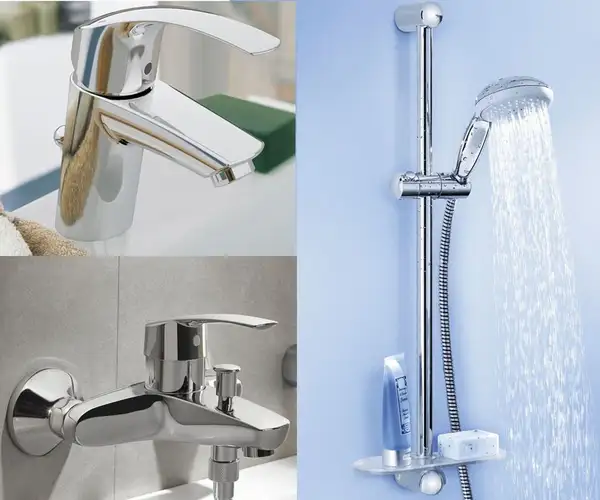 GROHE Набір змішувачів Eurosmart 3 в 1, для ванни і душа (123238S) (123238S) фото 8 Aquada.com.ua
