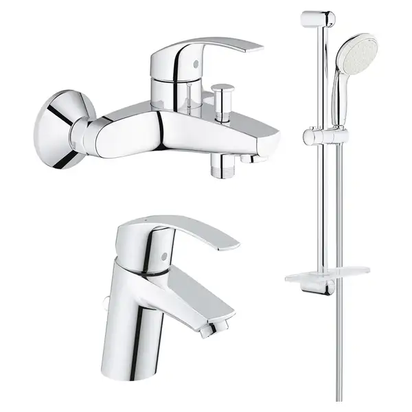 Grohe Eurosmart Комплект смесителей для ванны, хром (123238S)