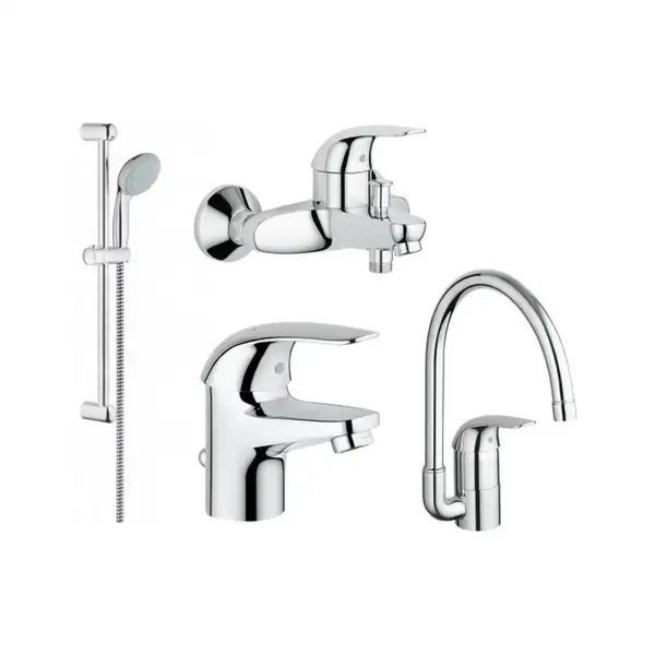GROHE Набiр змiшувачiв для ванни та кухні EUROECO 4 в 1 (123242K) (123242K) фото 1 Aquada.com.ua