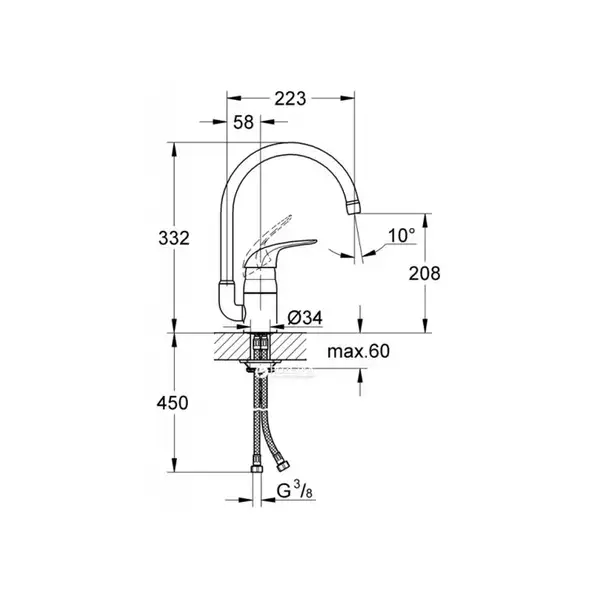 Grohe Eurosmart M-Size Набор смесителей, хром (123248MK)