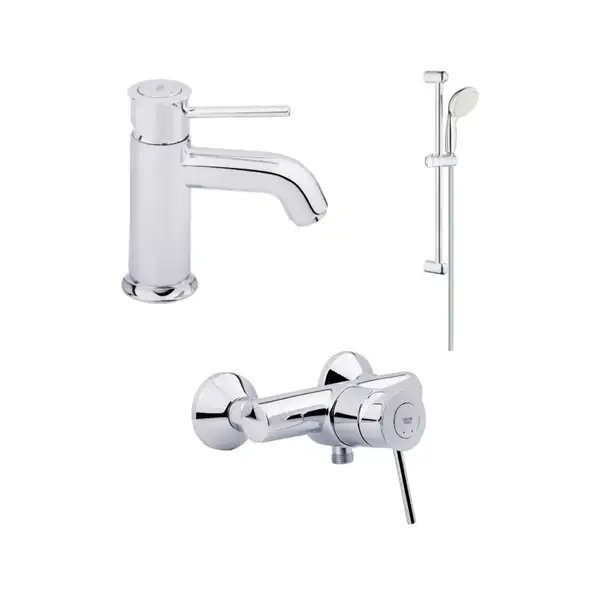 GROHE BauClassic Комплект змішувачів для душу з душовим гарнітуром (123867S) фото 1 Aquada.com.ua