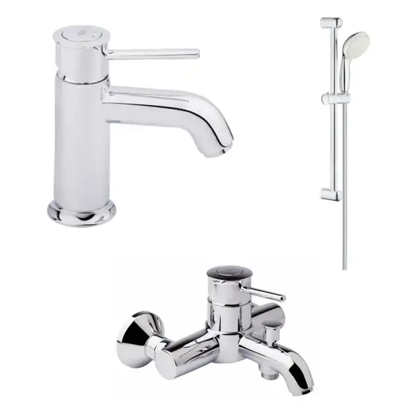GROHE BauClassic Комплект змішувачів для ванни з душовим гарнітуром (123868S) фото 1 Aquada.com.ua