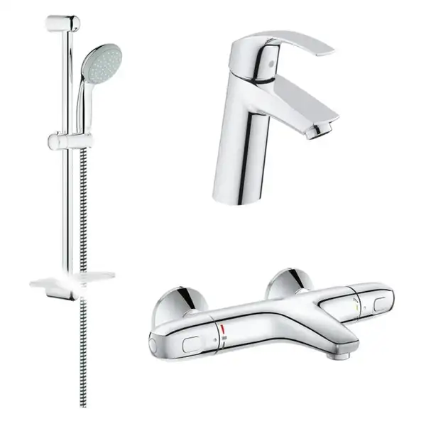 GROHE Набiр змiшувачiв EUROSMART 3 в 1, для ванни та душу з термостатом (34101TM) (34101TM) фото 1 Aquada.com.ua