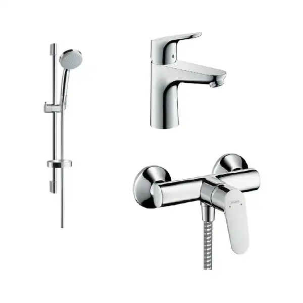Набор смесителей для душа 3-в-1 Hansgrohe Focus (цвет - хром) (31662773) фото 1 Aquada.com.ua