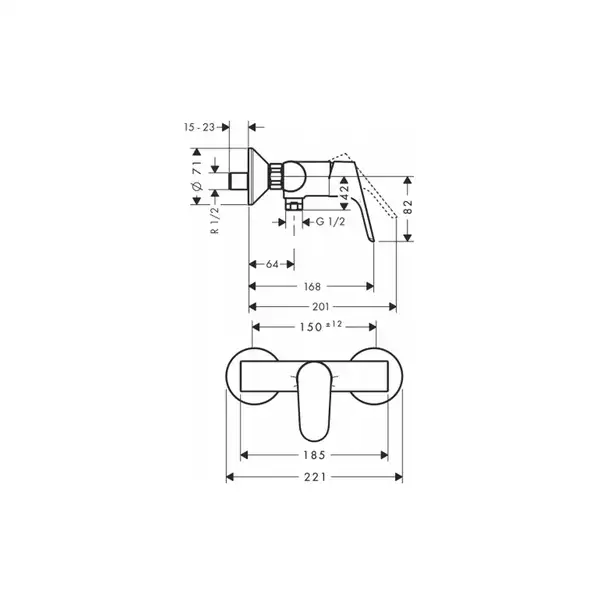 Набор смесителей для душа 3-в-1 Hansgrohe Focus (цвет - хром) (31662773) фото 3 Aquada.com.ua