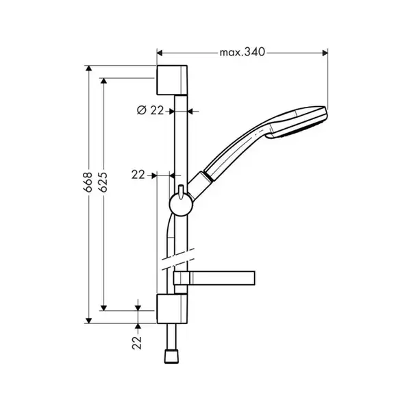 Набор смесителей для душа 3-в-1 Hansgrohe Focus (цвет - хром) (31794111) фото 4 Aquada.com.ua
