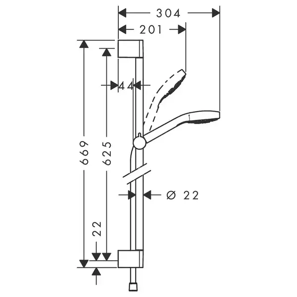 Набор смесителей для душа 3-в-1 Hansgrohe Metropol/Ecostat E/Croma Select E (цвет - хром) (32560112) фото 8 Aquada.com.ua