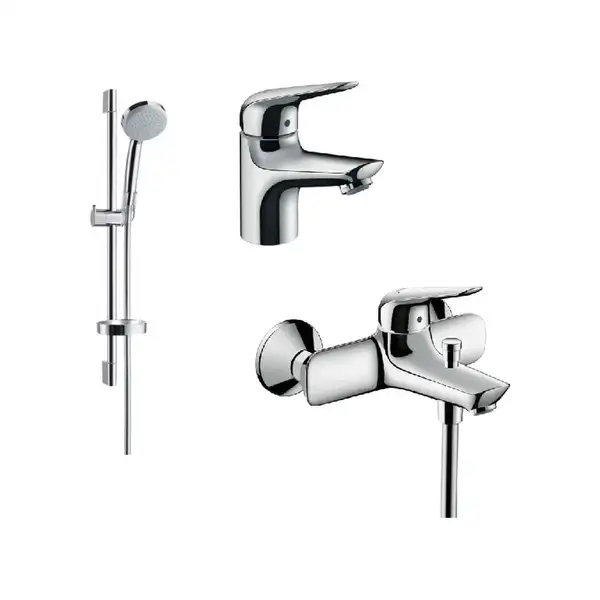 Набор смесителей для душа 3-в-1 Hansgrohe Novus 70 (цвет - хром) (710242773) фото 1 Aquada.com.ua