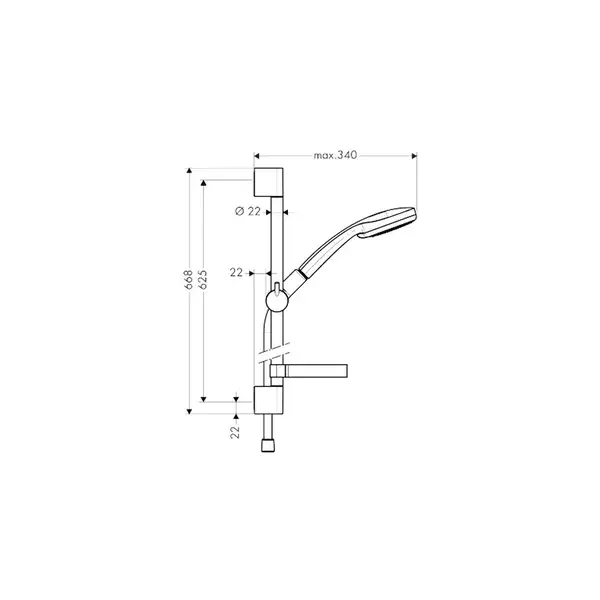 Набор смесителей для душа 3-в-1 Hansgrohe Novus 70 (цвет - хром) (710242773) фото 4 Aquada.com.ua