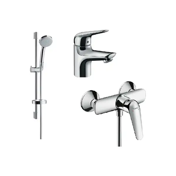 Набор смесителей для ванны 3-в-1 Hansgrohe Novus 70 (цвет - хром) (710262773) фото 1 Aquada.com.ua